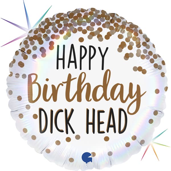 (image for) 18" Happy Birthday Dick Head Foil Balloons