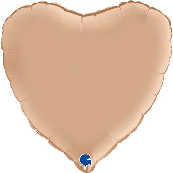 18" Grabo Satin Nude Heart Foil Balloons