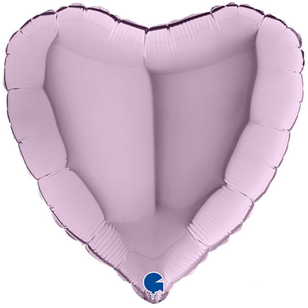 18" Grabo Lilac Heart Foil Balloons