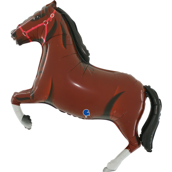 (image for) 34" Dark Brown Horse Shape Foil Balloons
