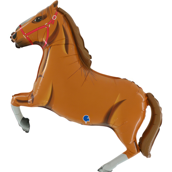 34" Light Brown Horse Shape Foil Balloons