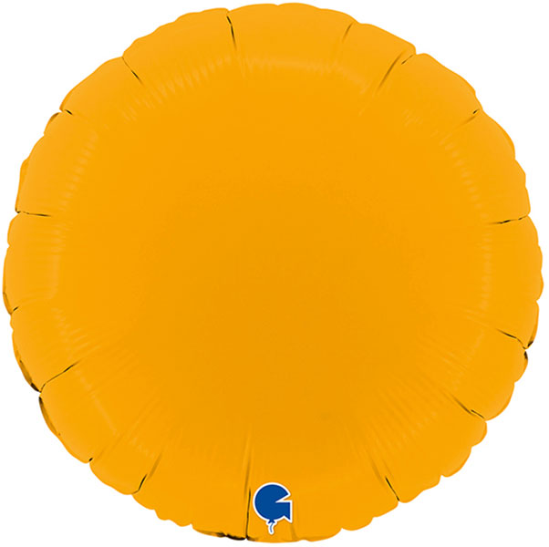 18" Grabo Matte Mustard Round Foil Balloons