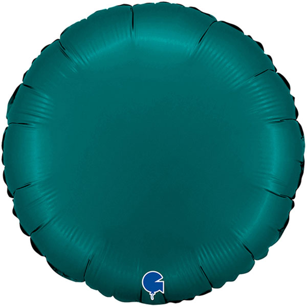 18" Grabo Satin Emerald Green Round Foil Balloons