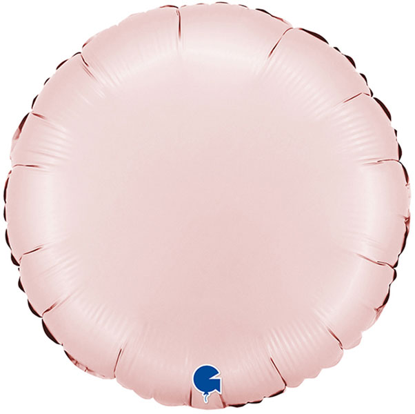 18" Grabo Satin Pastel Pink Round Foil Balloons