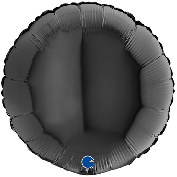 18" Grabo Black Round Foil Balloons