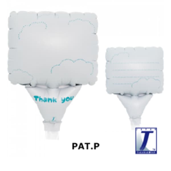 5" Thank You Clouds Upright Balloons