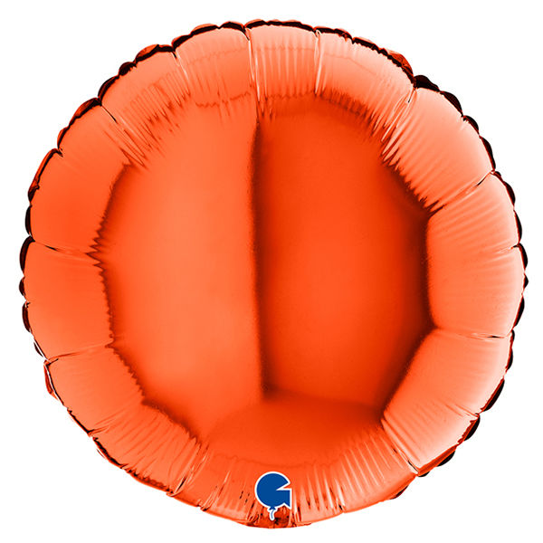 18" Grabo Orange Round Foil Balloons