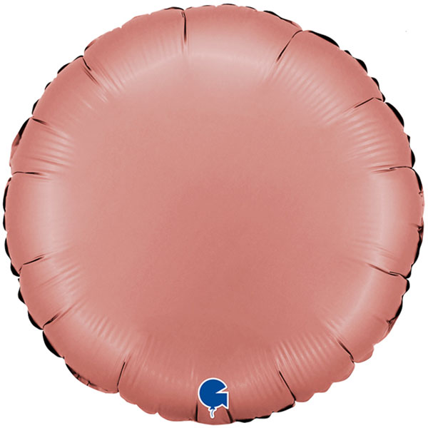 18" Grabo Satin Rose Gold Round Foil Balloons