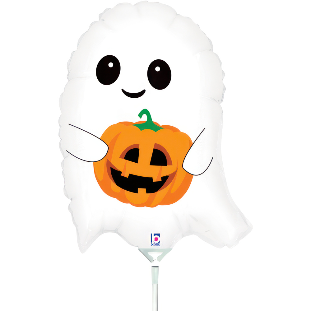 14" Cute Lil Ghost Mini Air Fill Foil Balloons