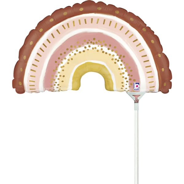 14" Boho Rainbow Mini Shape Balloons