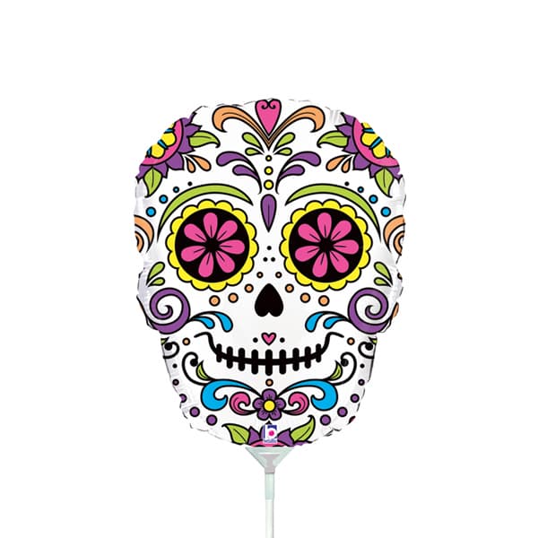 14" Sugar Skull Mini Shape Balloons