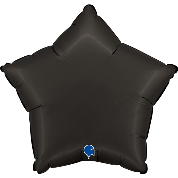 (image for) 18" Grabo Satin Black Star Foil Balloons