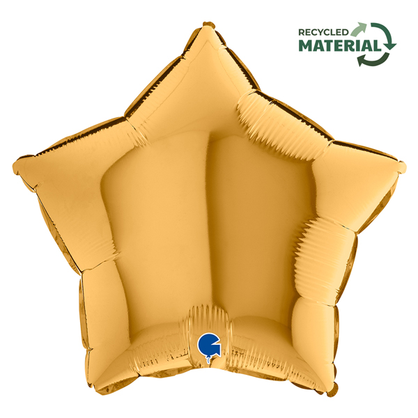 18" Grabo Metallic Gold Star Foil Balloons