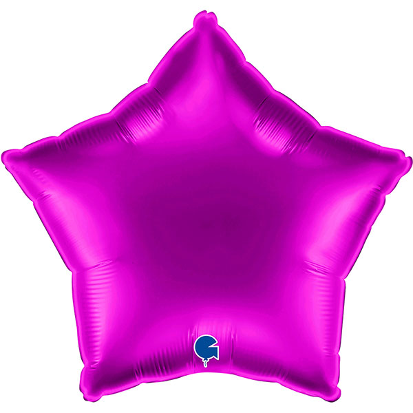 18" Grabo Purple Star Foil Balloons