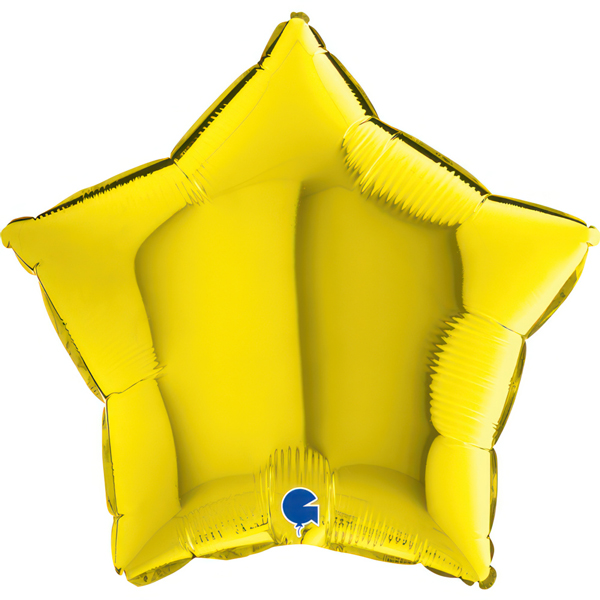 18" Grabo Yellow Star Foil Balloons