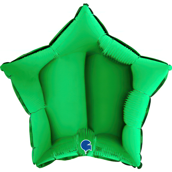 18" Grabo Green Star Foil Balloons