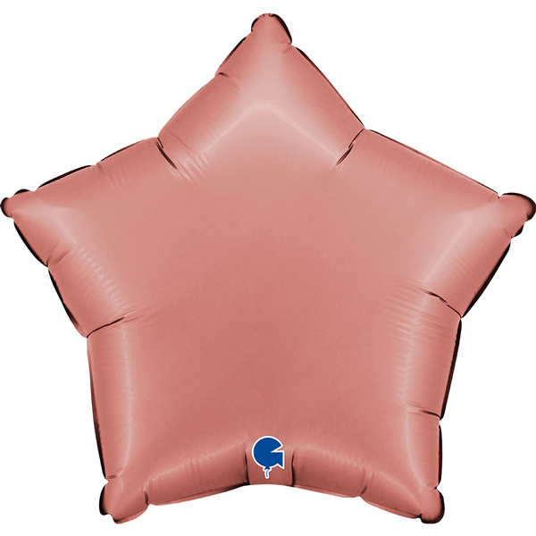 18" Grabo Satin Rose Gold Star Foil Balloons