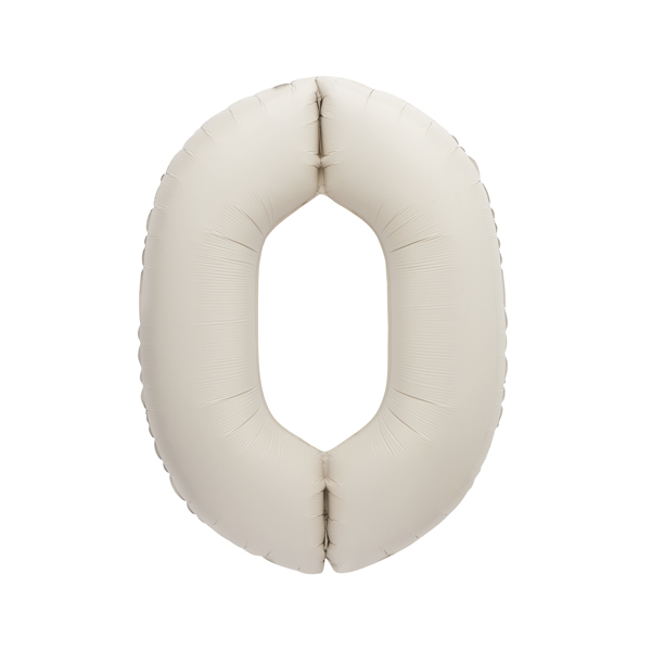 34" Nude Matte Number 0 Supershape Balloons