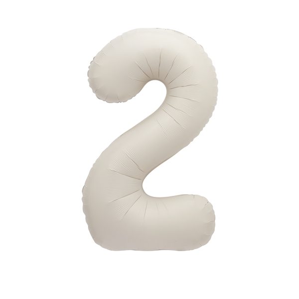34" Nude Matte Number 2 Supershape Balloons