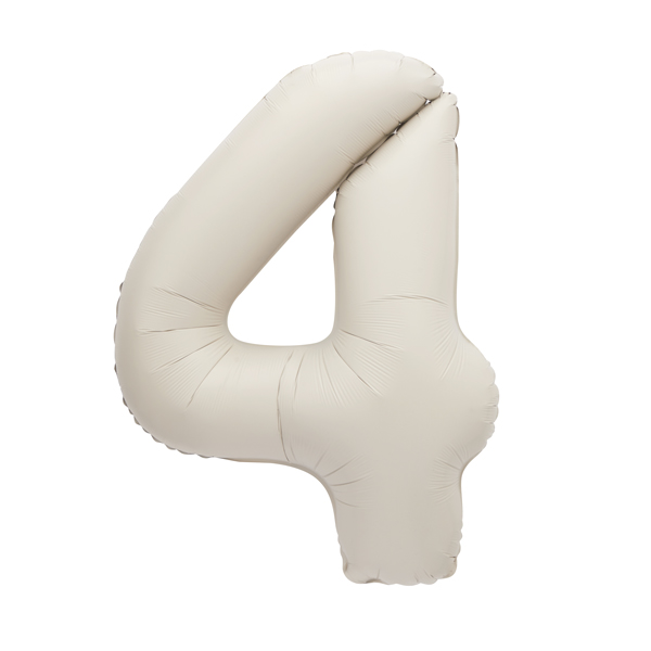 34" Nude Matte Number 4 Supershape Balloons