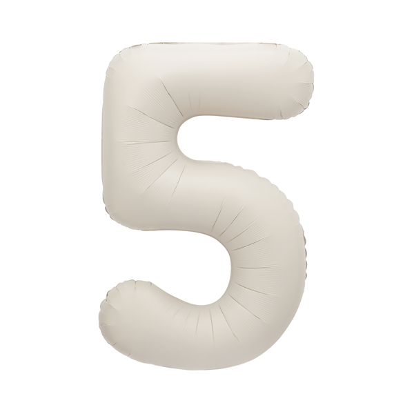 (image for) 34" Nude Matte Number 5 Supershape Balloons