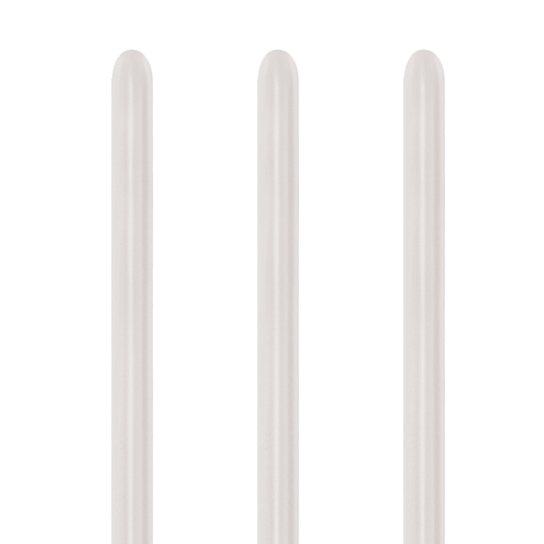 260 Satin Silver Modelling Latex Balloons 50pk