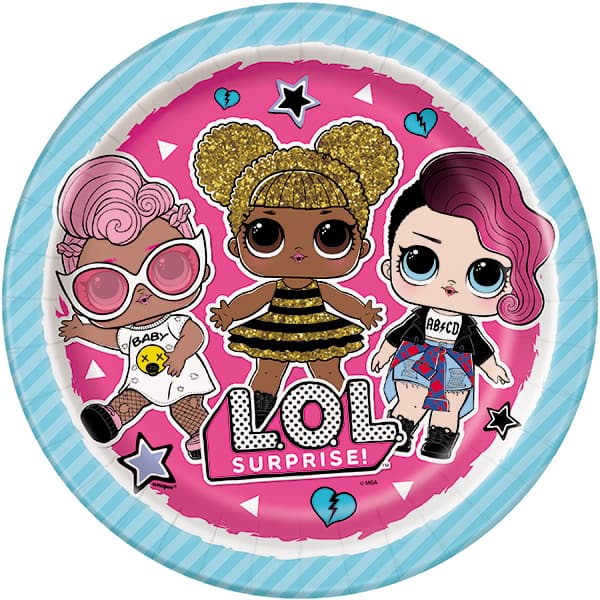 L.O.L Surprise 9" Paper Plates 8pk