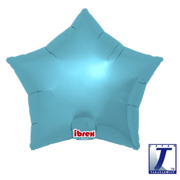 (image for) 15" Metallic Light Blue Star Foil Balloons Pack Of 5