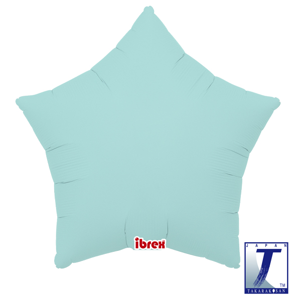 (image for) 14" Pastel Blue Ibrex Star Foil Balloons Pack Of 5