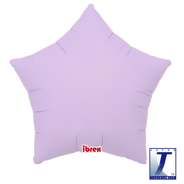 (image for) 14" Pastel Lavender Ibrex Star Foil Balloons Pack Of 5