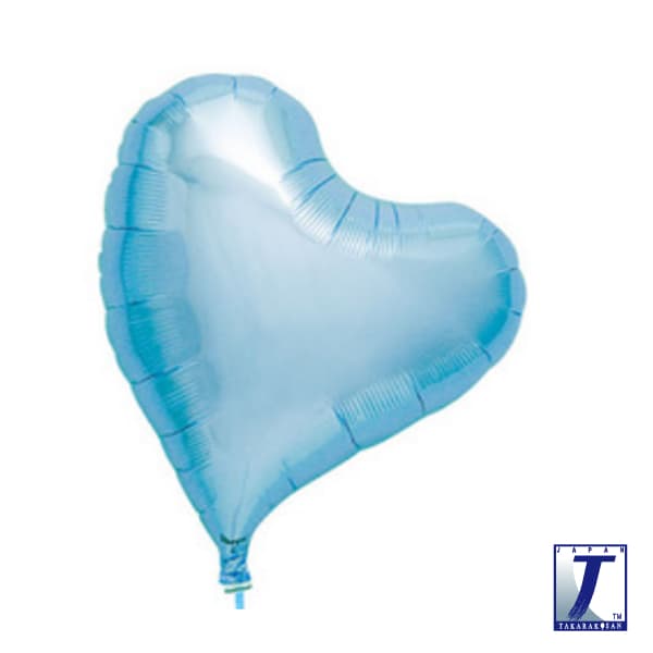 (image for) 14" Metallic Light Blue Sweet Heart Foil Balloons Pack Of 5