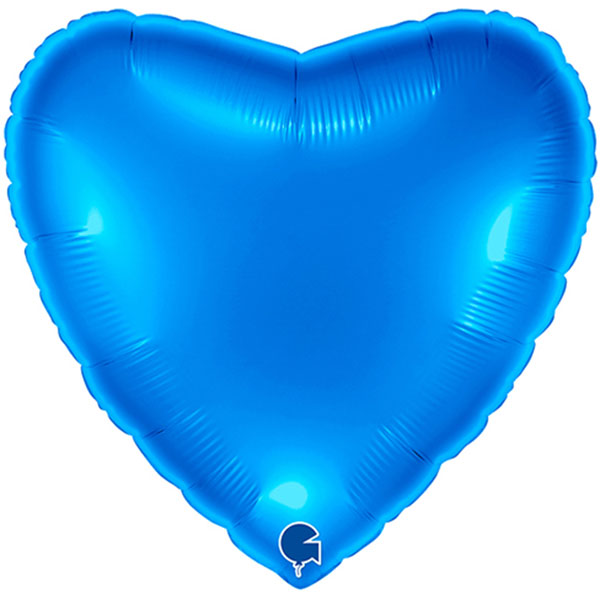 22" Grabo Blue Heart Foil Balloons