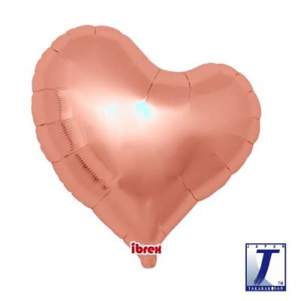 (image for) 18" Metallic Rose Gold Sweet Heart Foil Balloons Pack Of 5
