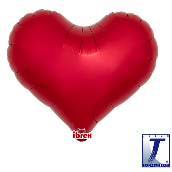 18" Metallic Red Jelly Heart Foil Balloons Pack of 5