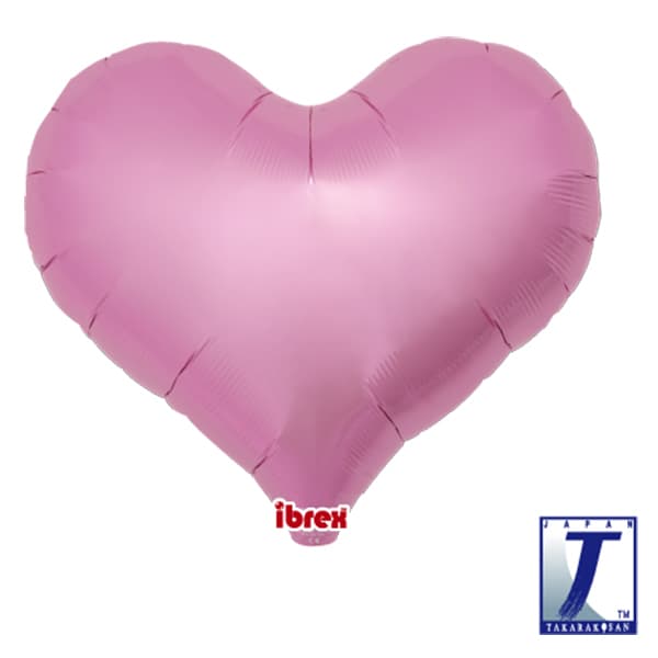 (image for) 18" Metallic Light Pink Jelly Heart Foil Balloons Pack of 5