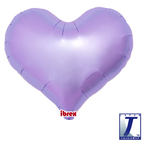 (image for) 18" Metallic Lavender Jelly Heart Foil Balloons Pack of 5