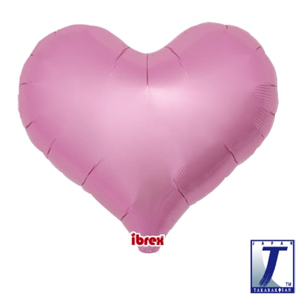(image for) 18" Metallic Pink Jelly Heart Foil Balloons Pack of 5