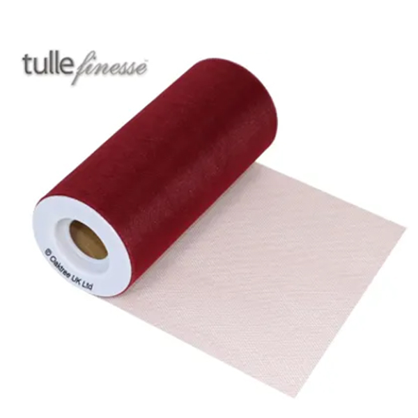 Burgundy Tulle 6" x 25Y