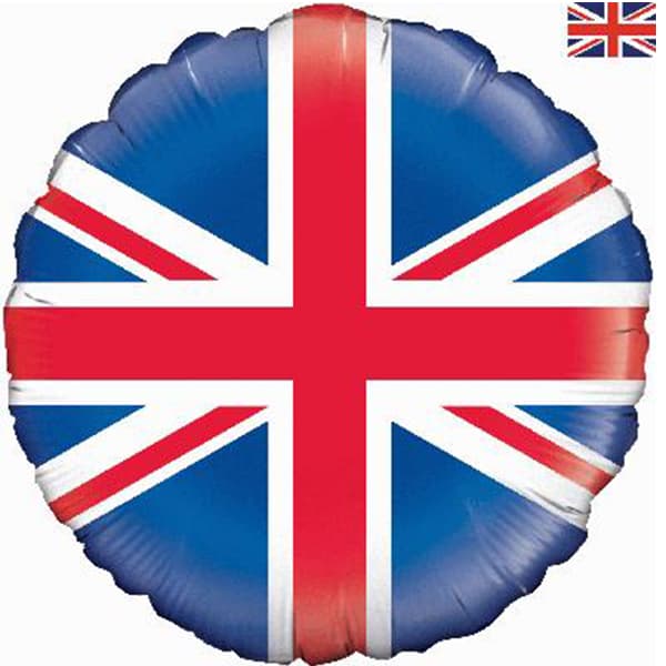 18" Union Jack Flag Foil Balloons