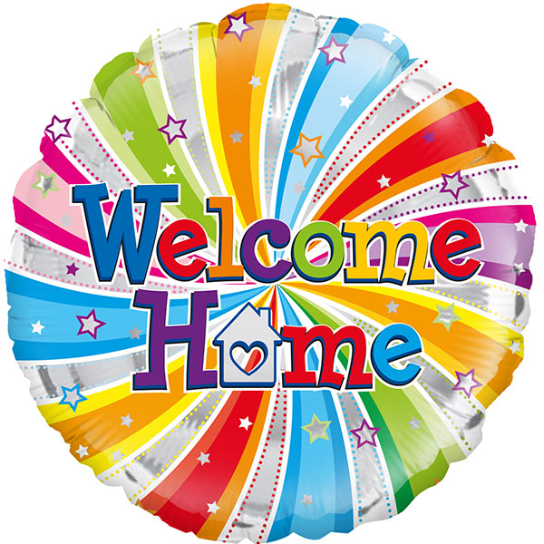 18" Welcome Home Swirls Foil Balloon