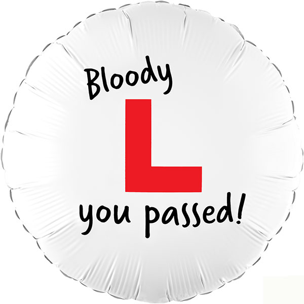 18" Bloody L You Passed Foil Balloon