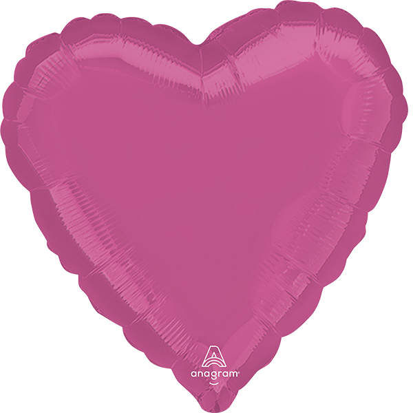 18" Bubble Gum Pink Heart Foil Balloons