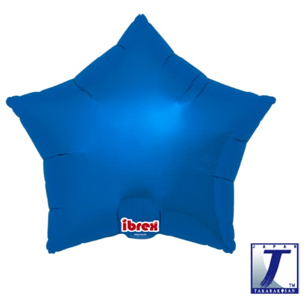 (image for) 25" Metallic Blue Star Foil Balloons Pack Of 5