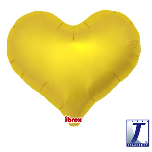 (image for) 25" Metallic Gold Jelly Hearts Foil Balloons Pack Of 5