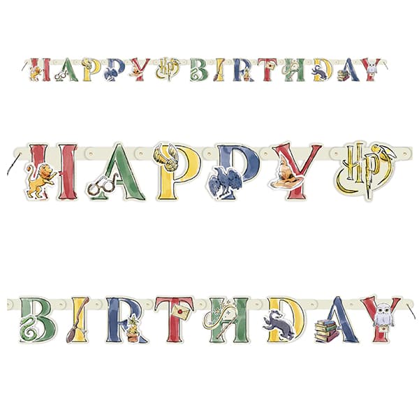 Harry Potter Jointed Paper Birthday Banner