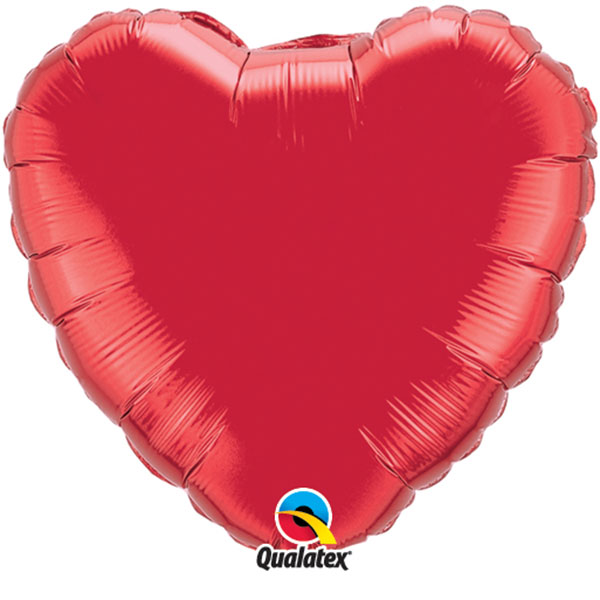(image for) 18" Ruby Red Heart Foil Balloon