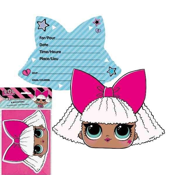 L.O.L Surprise Party Invitations 8pk