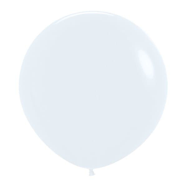 24" Fashion White Latex Balloons 3pk