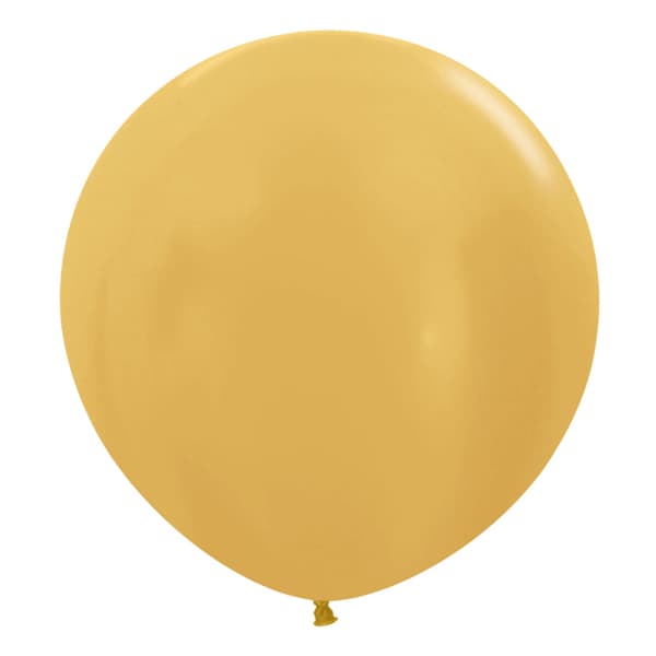 (image for) 24" Metallic Gold Latex Balloons 3pk