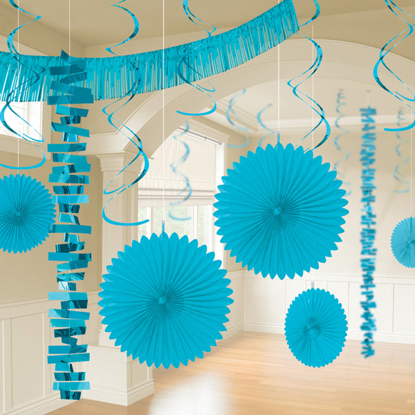 Caribbean Blue Room Decorating Kits 18pk